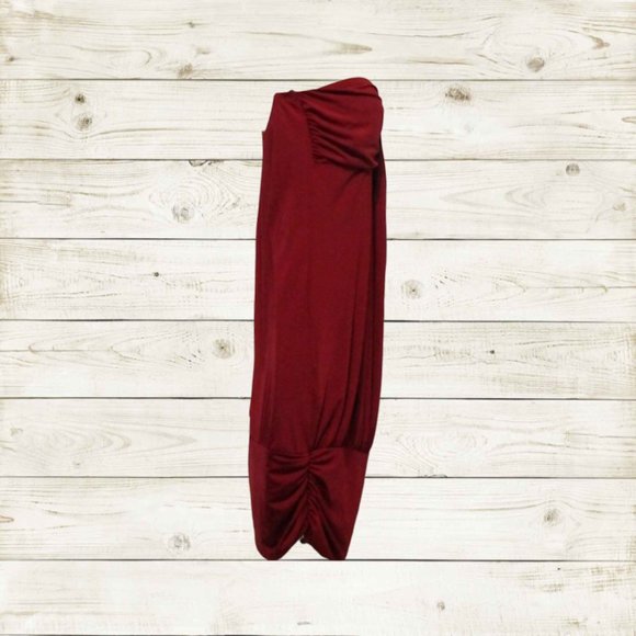 K scion Party prom mini dress size Small strapless color burgundy - Picture 5 of 13